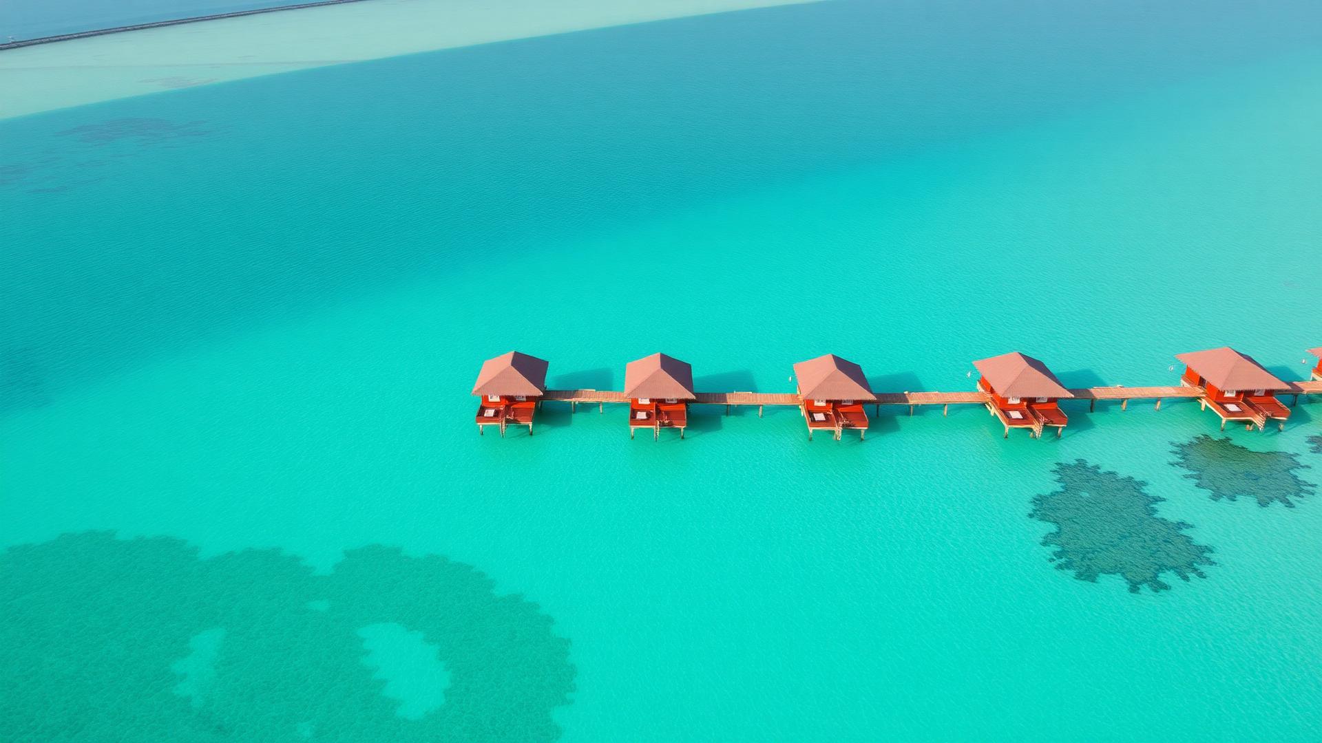 Maldives overwater villas